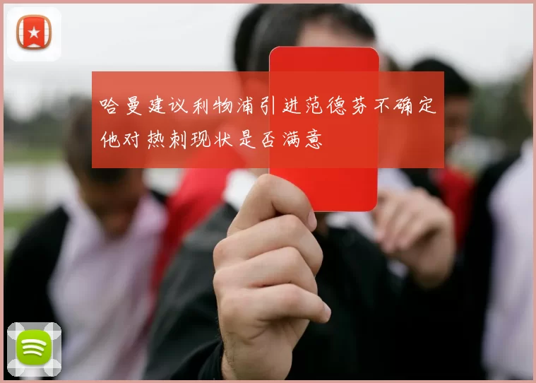 哈曼建议利物浦引进范德芬不确定他对热刺现状是否满意