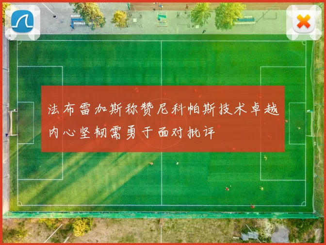 法布雷加斯称赞尼科帕斯技术卓越内心坚韧需勇于面对批评